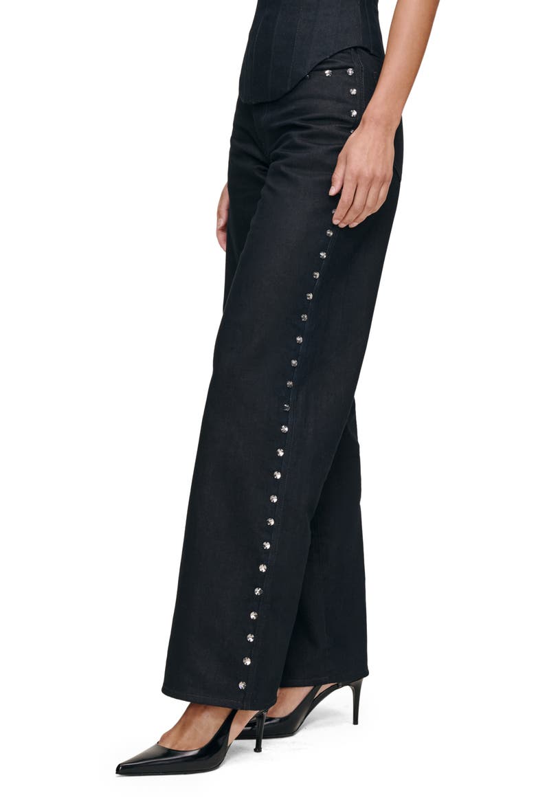 Kaylen Embellished Rhinestones High Waist Soft Curve Barrel Jeans, Alternate, color, ETERNITY EMBELLISHED