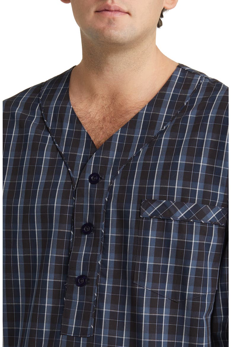 Coopers Check Woven Nightshirt, Alternate, color, NAVY/ BLUE