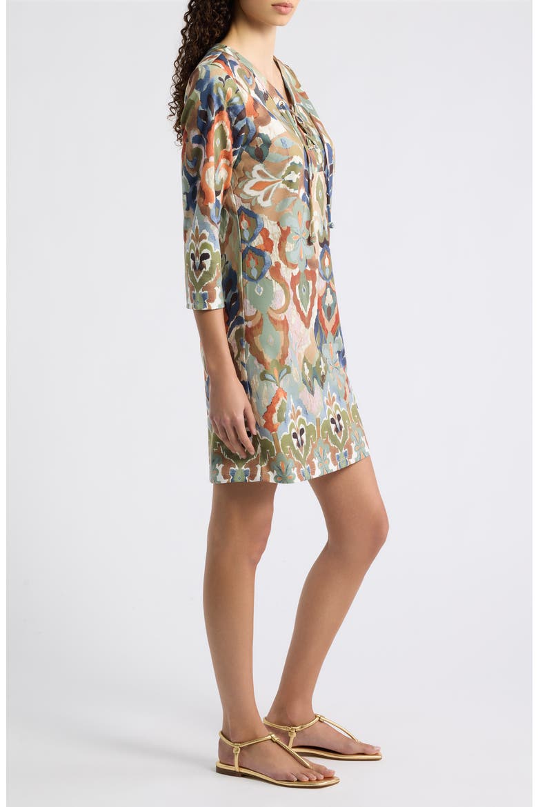 Darcy Ikat Dress, Alternate, color, COCONUT