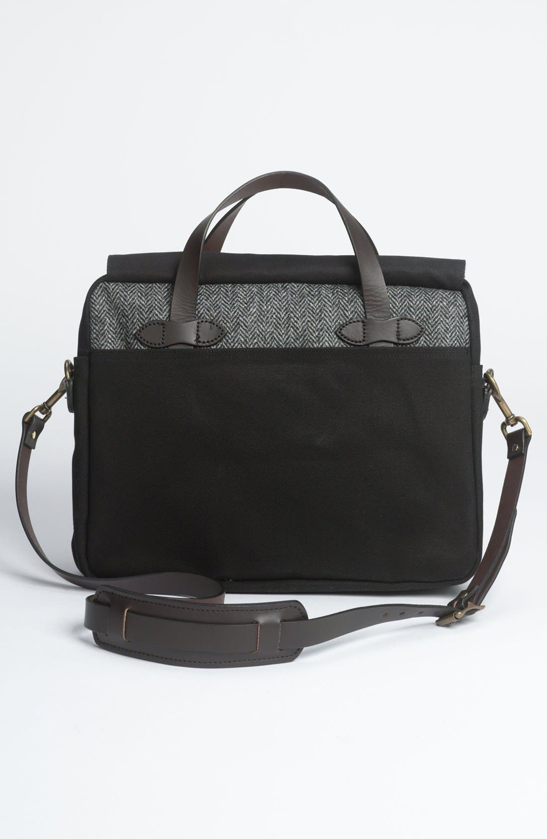 'Original' Twill Briefcase, Alternate, color, BLACK