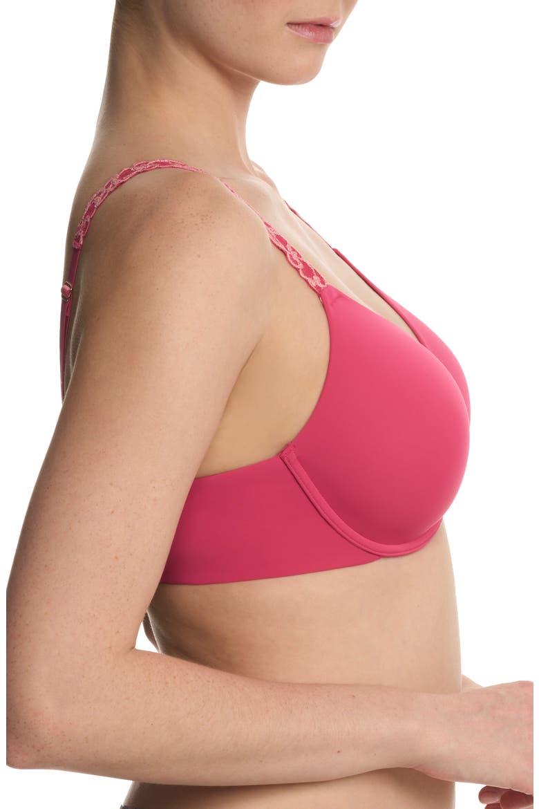 Pure Luxe Underwire T-Shirt Bra, Alternate, color, VINTAGE CHERRY/ PEACH BLUSH