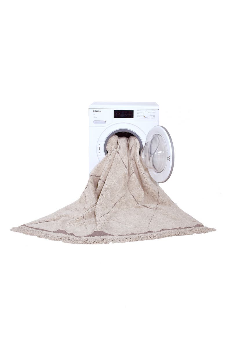 Lorena Canals RugCycled Bereber Washable Cotton Blend Rug, Alternate, color, Natural Rugcycled Yarn