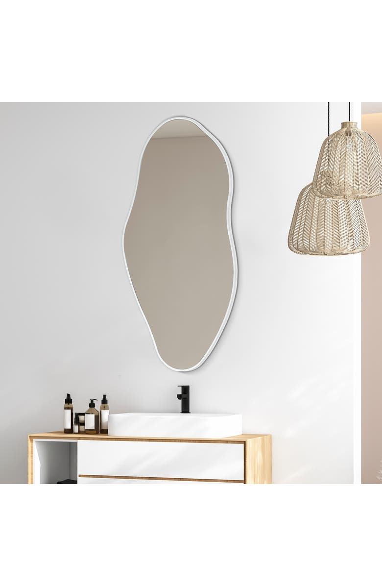JONATHAN Y Everly Irregular Framed Decorative Wall Mirror, Alternate, color, 