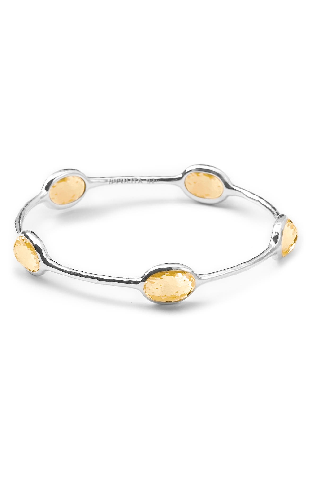 Ippolita Rock Candy Citrine Station Bangle in Silver 
