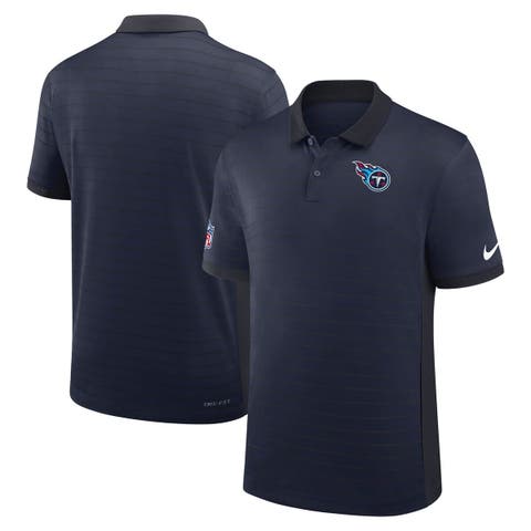 Men's Nike Navy Tennessee Titans Sideline Victory Stripe Performance Polo