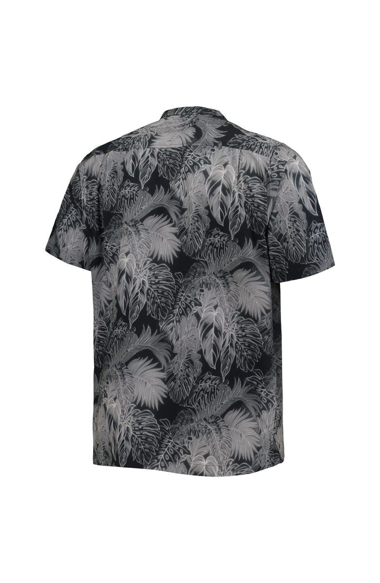 Tommy Bahama Men's Tommy Bahama Black Chicago White Sox Big & Tall Luminescent Fronds Camp IslandZone Button-Up Shirt, Alternate, color, 