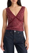 Good American The Woven V Neck Top