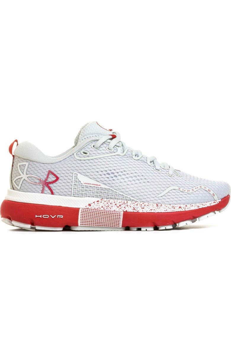 Under Armour Gray Wisconsin Badgers Infinite 5 Running Shoes, Main, color,