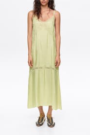 BIMBA Y LOLA Lace-Trim Slip Midi Dress