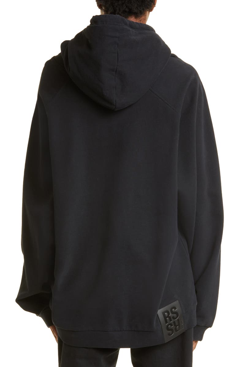 Raf Simons Embroidered 'R' Oversize Hoodie, Alternate, color,