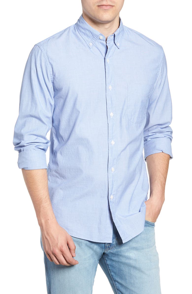 J.Crew Slim Fit Stretch Secret Wash Poplin Sport Shirt, Main, color, 