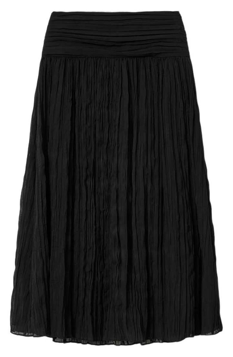 AllSaints Asal Midi Skirt, Alternate, color, Black