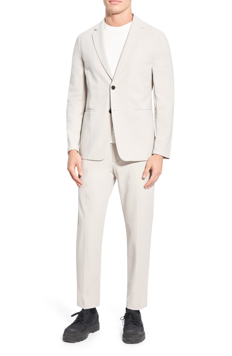 Theory Clinton Precision Ponte Knit Blazer, Alternate, color, Putty - B1j