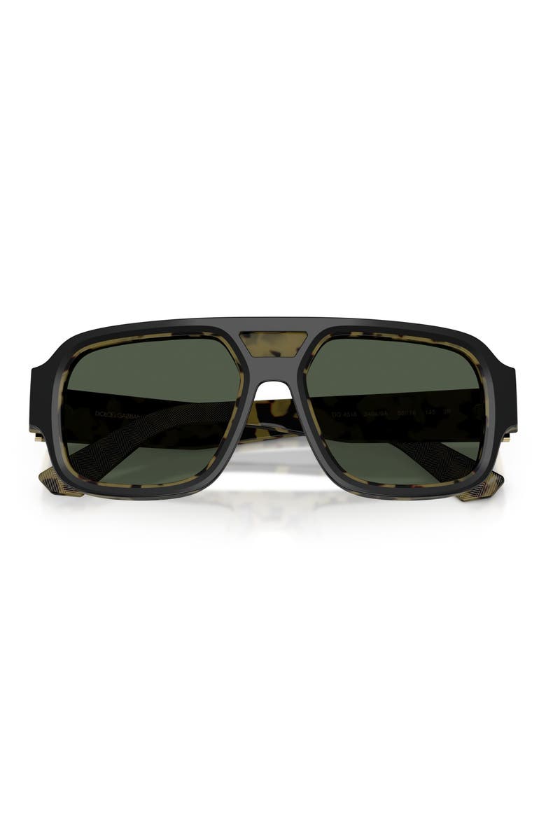 55mm Polarized Square Sunglasses, Alternate, color, BLACK YELLOW HAVANA / POLAR