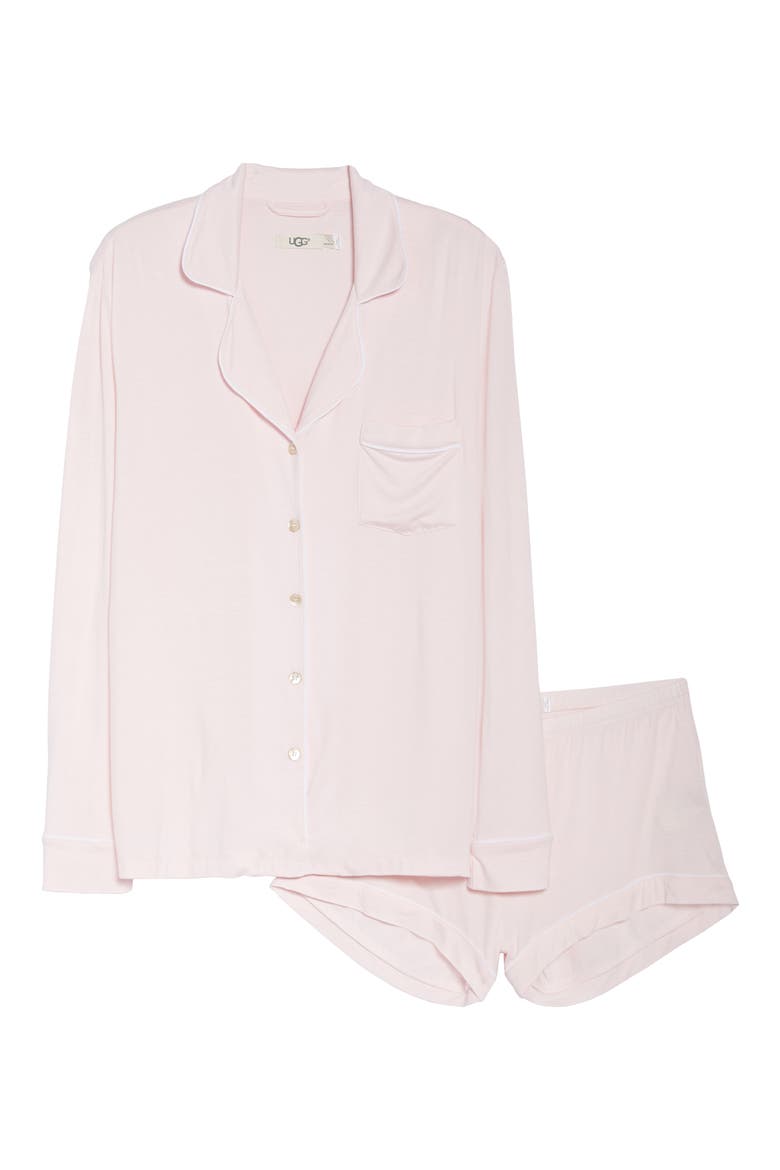 Nya Short Pajamas, Alternate, color, SEASHELL PINK