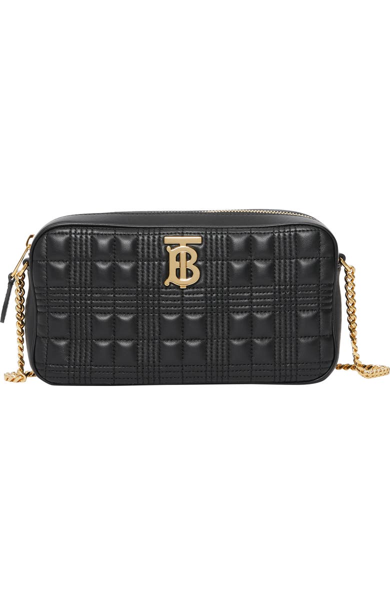 Burberry TB Quilted Check Leather Camera Crossbody Bag, Main, color,