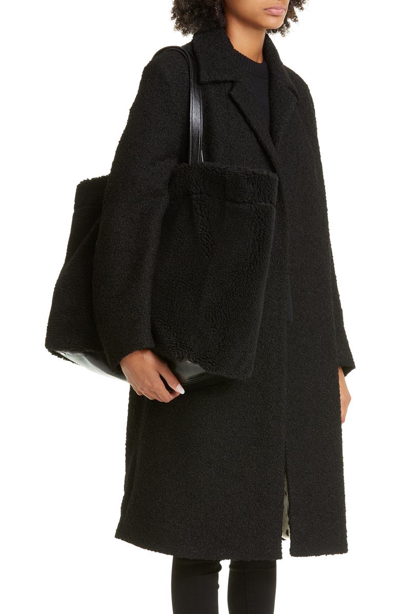 Stand Studio Large Faux Shearling Tote, Alternate, color,