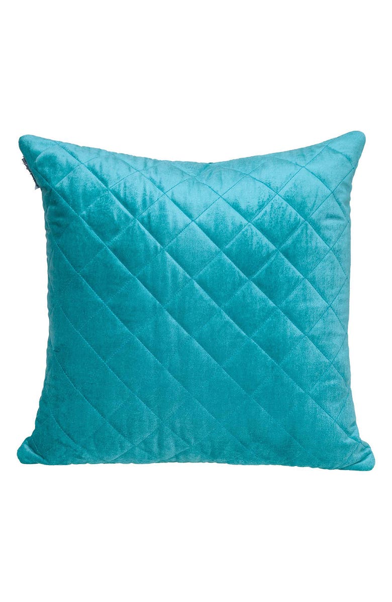 PARKLAND COLLECTION Milo Quilted Throw Pillow, Main, color, Aqua