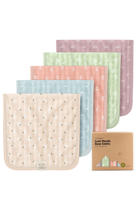 5-Pack Lumi Muslin Burp Cloths