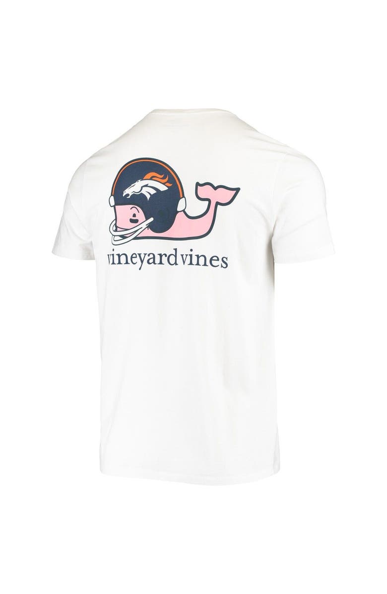 vineyard vines Men's Vineyard Vines White Denver Broncos Team Whale Helmet T-Shirt, Alternate, color, White