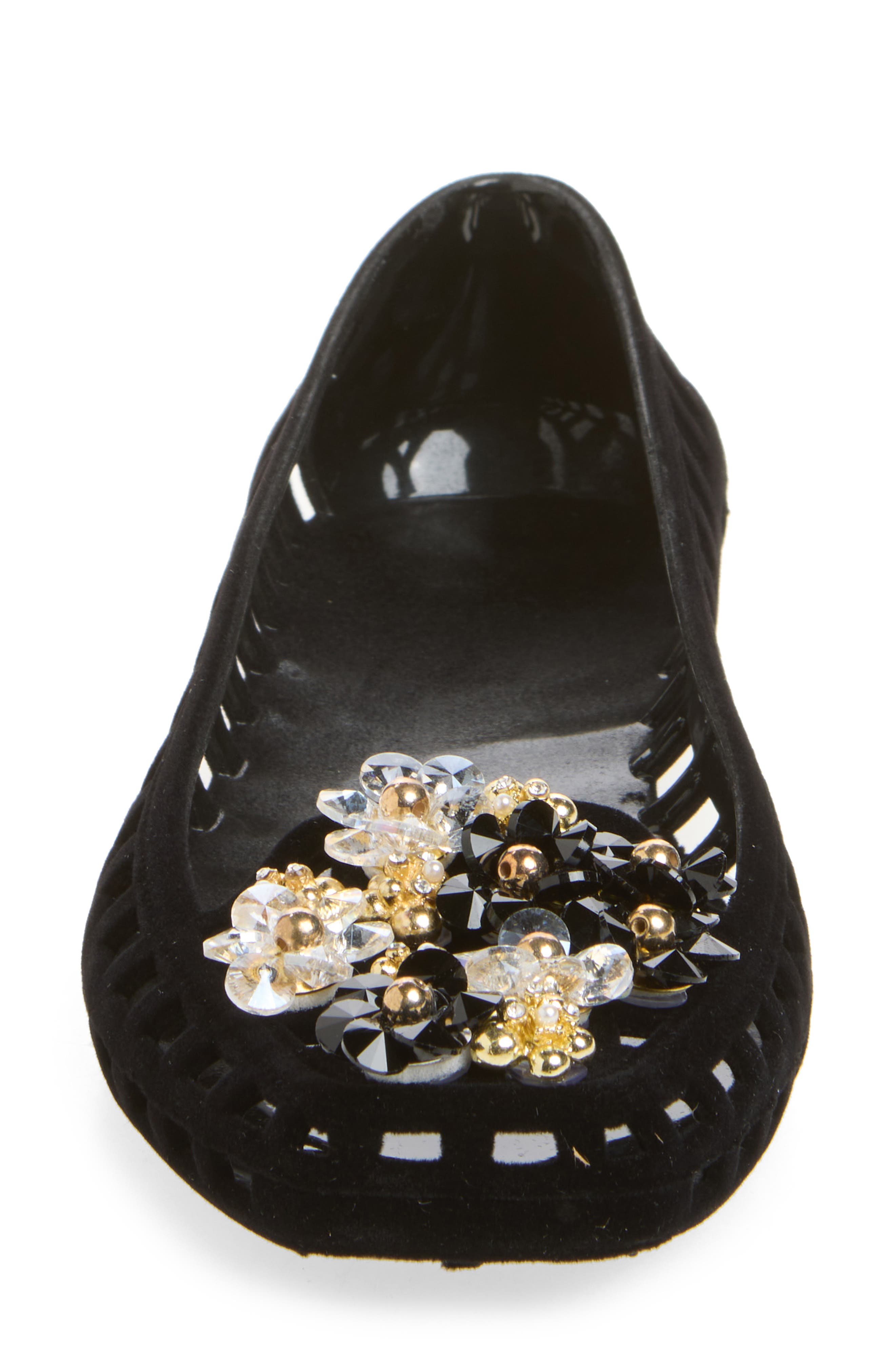 Aura Jelly Ballet Flat, Alternate, color, BLACK