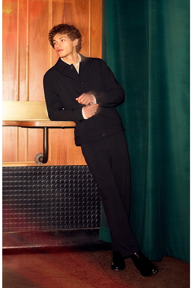 Twill Jacket, Alternate, color, BLACK CAVIAR