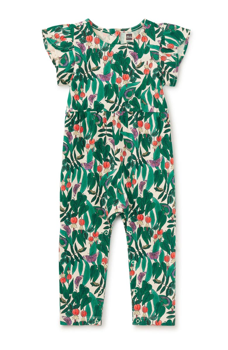 Tea Collection Tulip Sleeve Baby Romper, Main, color,