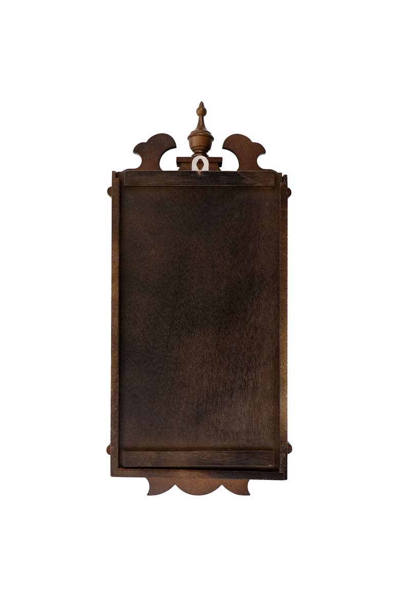 Leo 21in Chestnut Wood Chiming Pendulum Wall Clock, Alternate, color, Chestnut