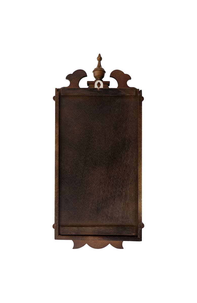 Bedford Clock Collection Leo 21in Chestnut Wood Chiming Pendulum Wall Clock, Alternate, color, Chestnut