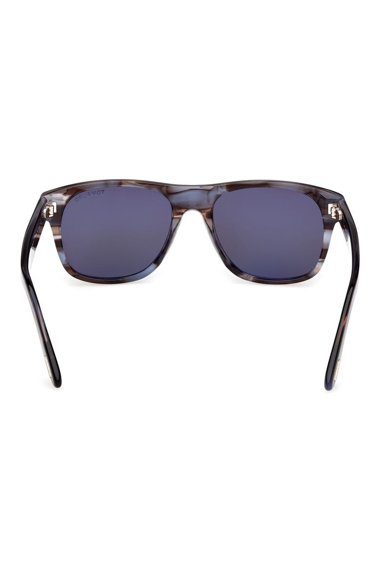 Marlon-02 55mm Square Sunglasses, Alternate, color, BLUE BROWN MELANGE HAVANA T