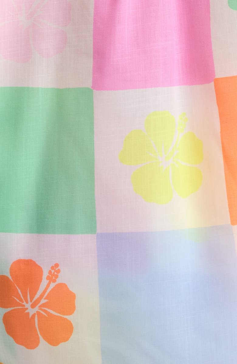 Kulani Kinis Long Sleeve Cover-Up Beach Shirt, Alternate, color, Hibiscus Rainbow