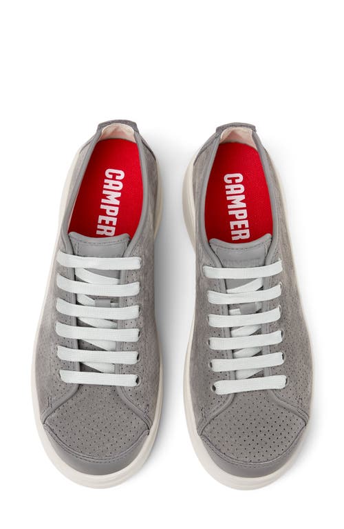 Camperlab Runner Up Perforated Sneaker In Medium Gray