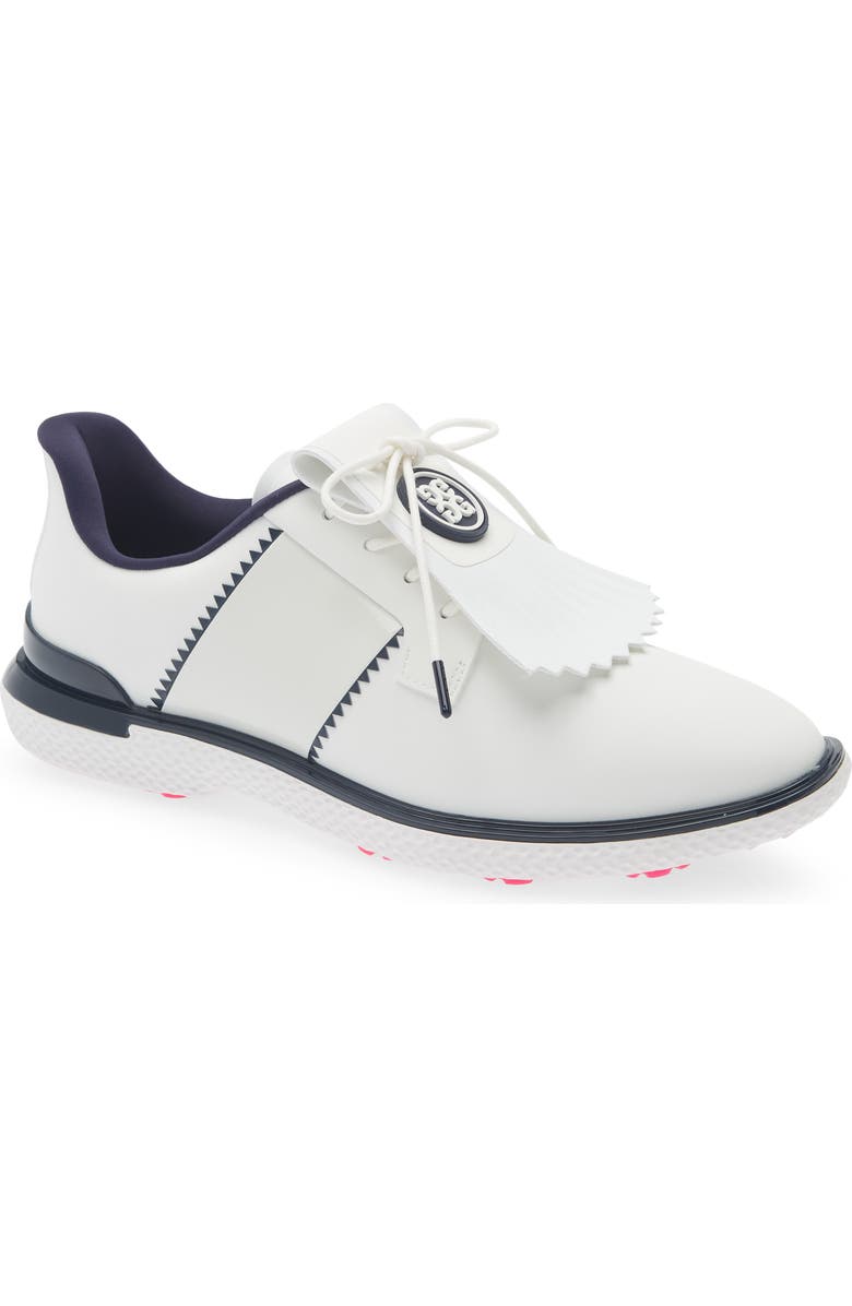 G/FORE Gallivan2r Kiltie Waterproof Golf Shoe, Main, color, Snow/ Twilight