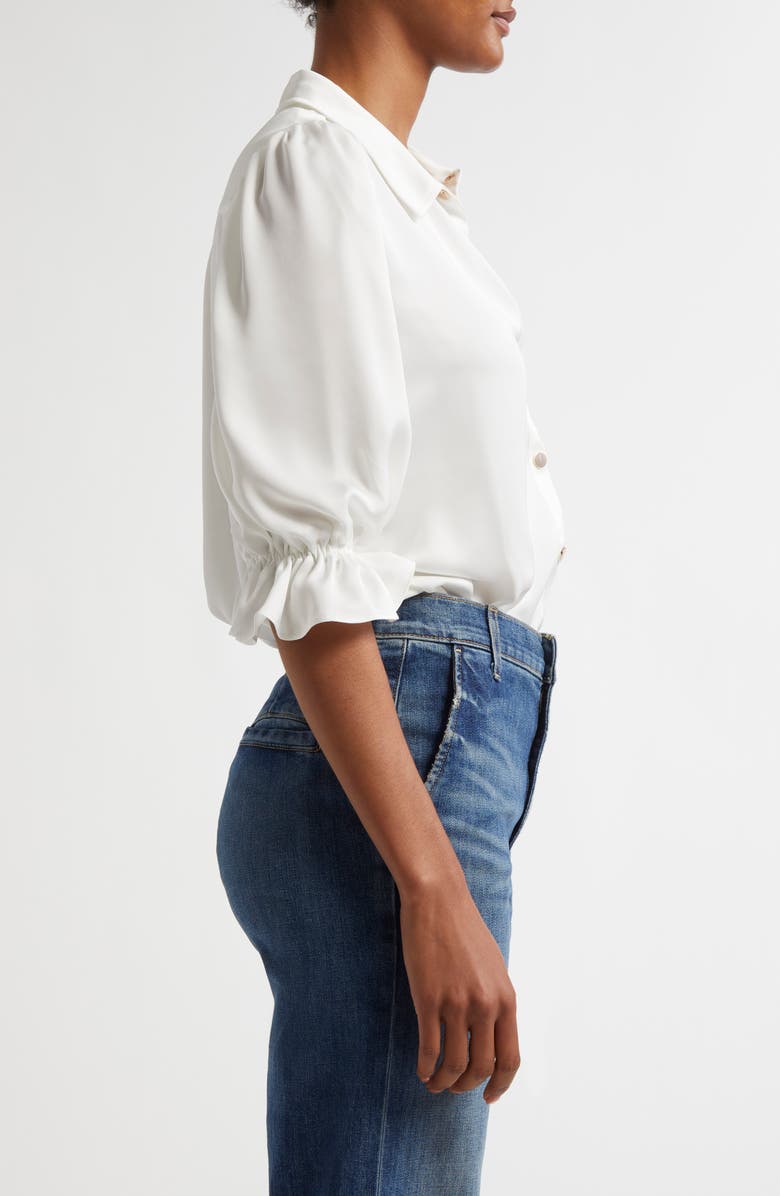 Ramy Brook Dina Matte Satin Bodysuit, Alternate, color, Ivory Gold