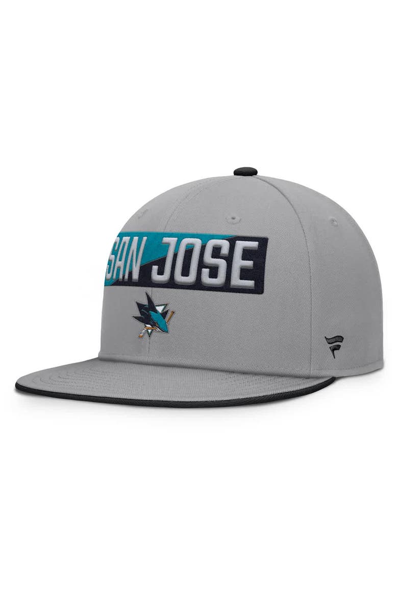 Men's Fanatics Gray San Jose Sharks Fundamentals Duo Split Logo Snapback Hat, Main, color, Gray