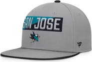 FANATICS Men's Fanatics Gray San Jose Sharks Fundamentals Duo Split Logo Snapback Hat