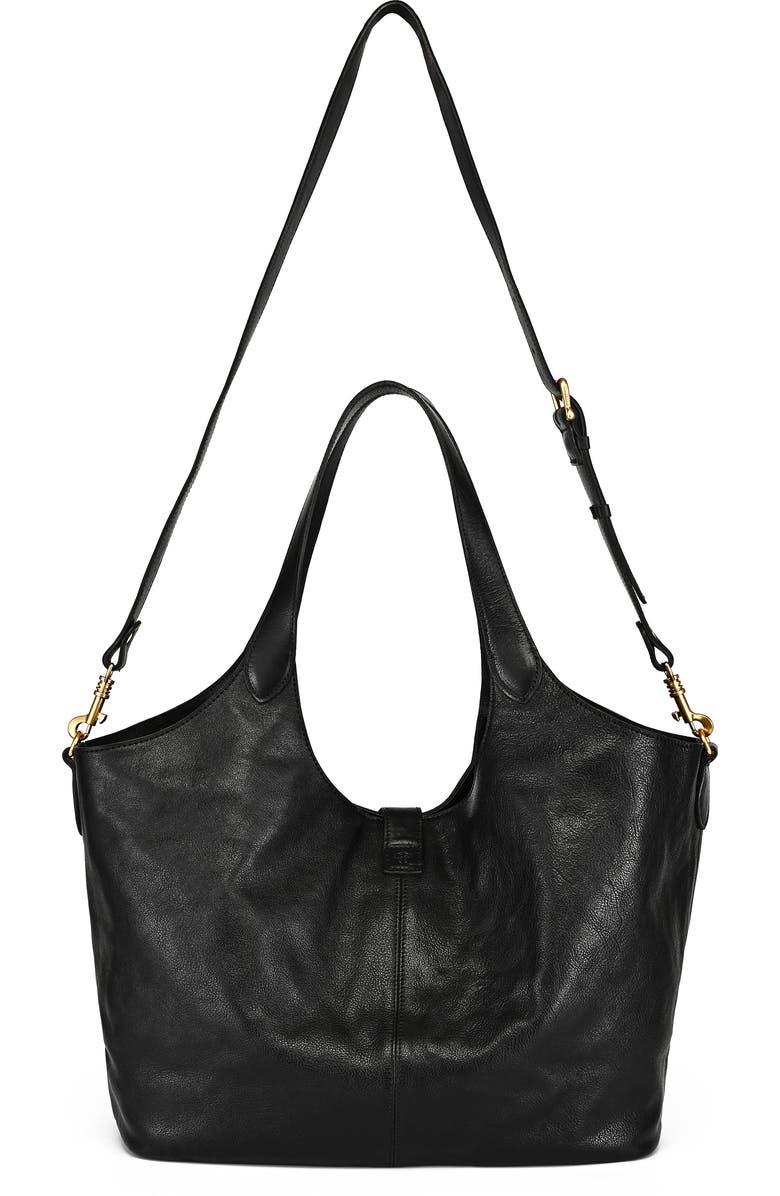 OLD TREND Marigold Genuine Leather Spacious Refined Carryall Tote, Alternate, color, Black