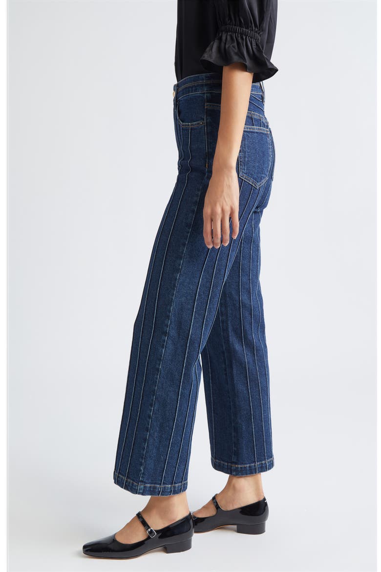 Camen Pintuck Flare Jeans, Alternate, color, FONTAINE