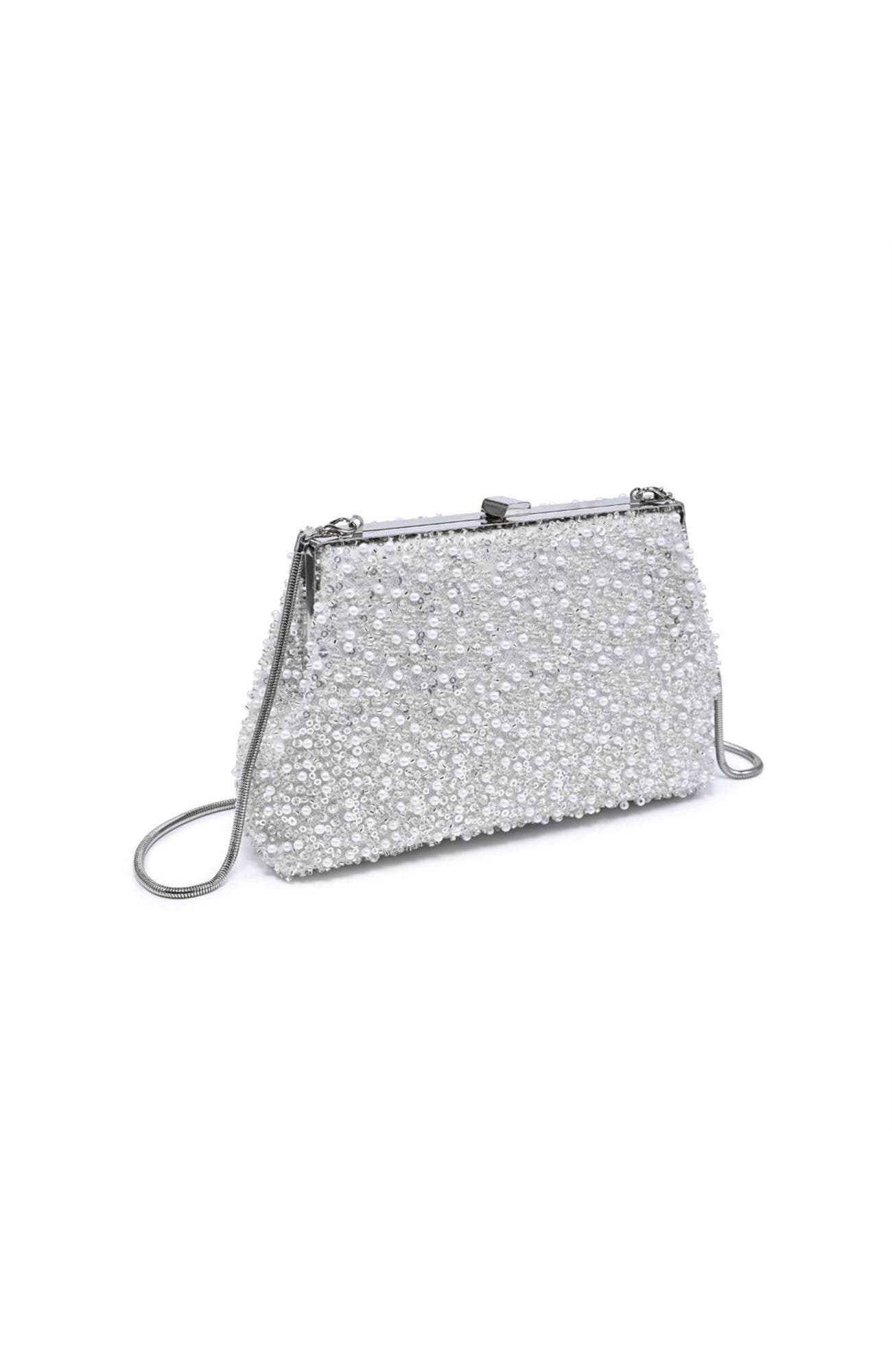 Glitz Evening Bag, Alternate, color, Ivory