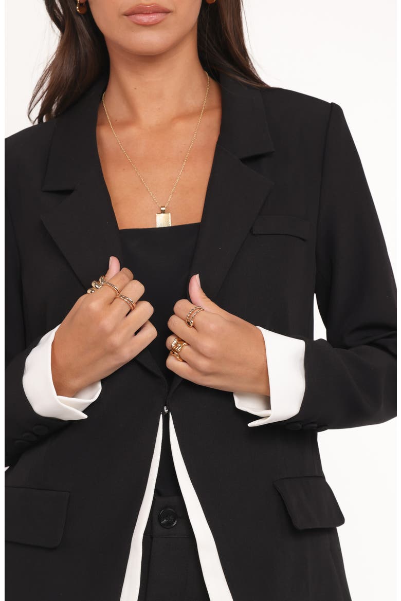 Melissa Layered Blazer, Alternate, color, BLACK
