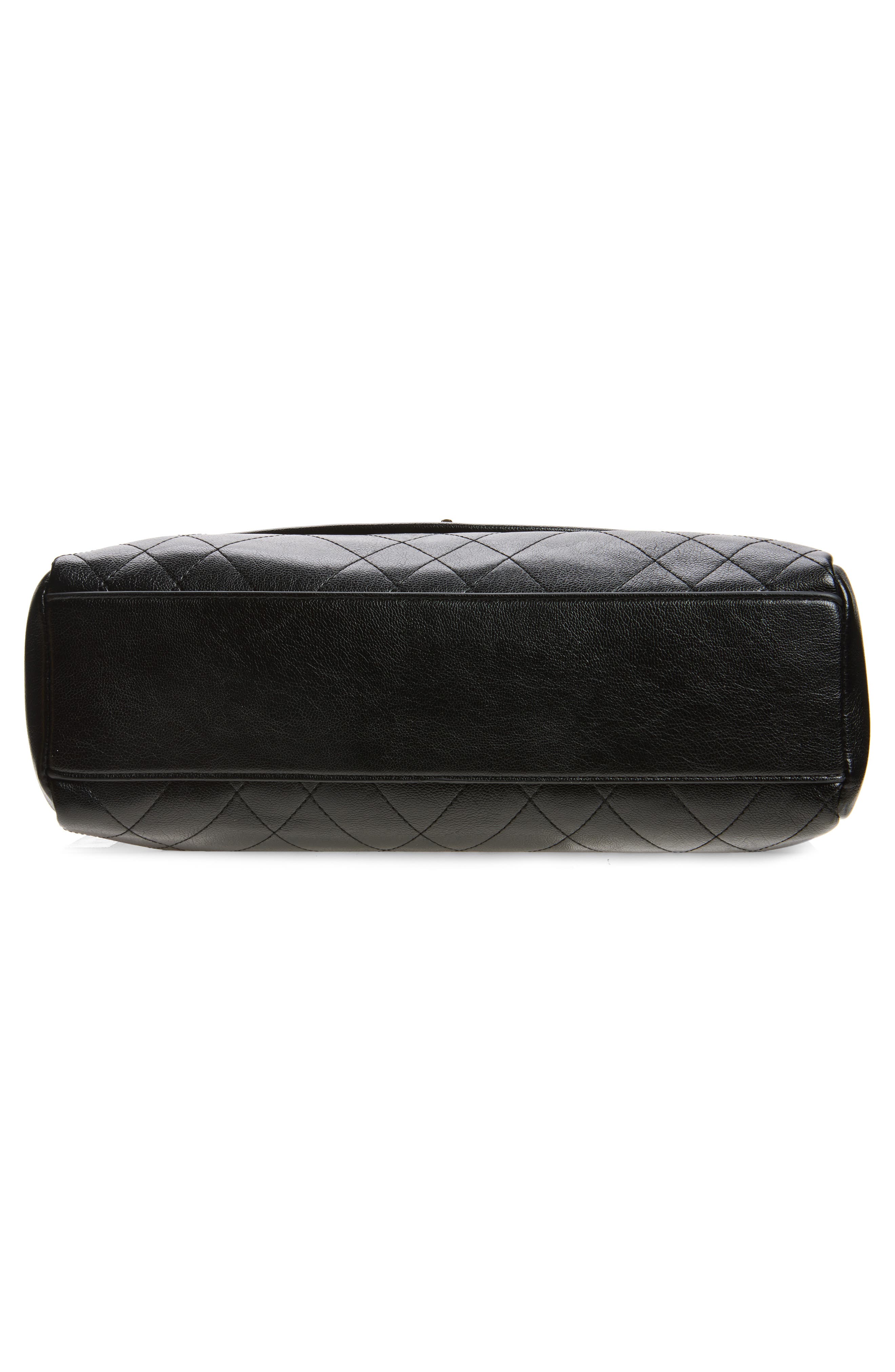 Charlie Quilted Faux Leather Shoulder Bag, Alternate, color, BLACK