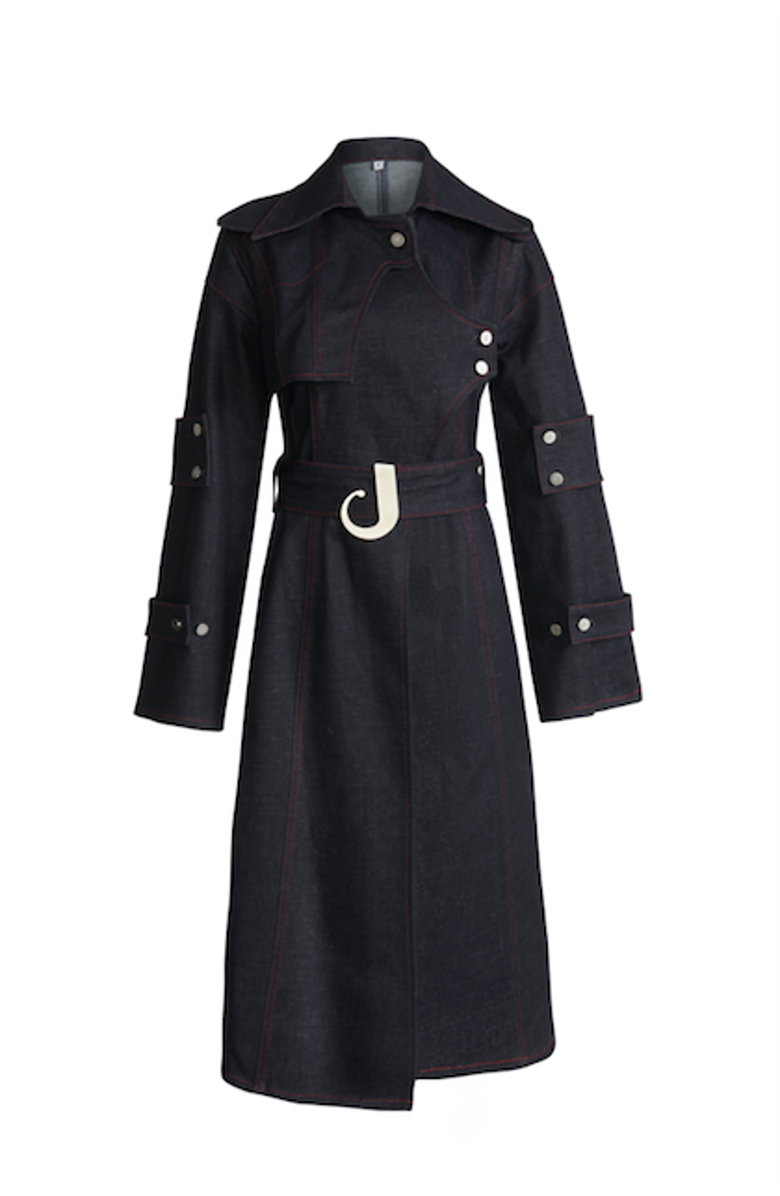 Jendue Chaby Trench Coat, Alternate, color, Ecru