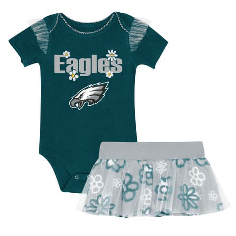 Girls Infant Outerstuff Philadelphia Eagles My Team Rocks Bodysuit and Skirt Set