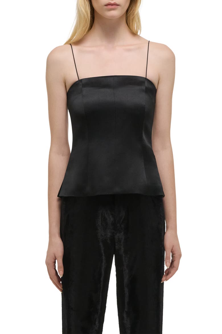 Satin Camisole, Main, color, BLACK