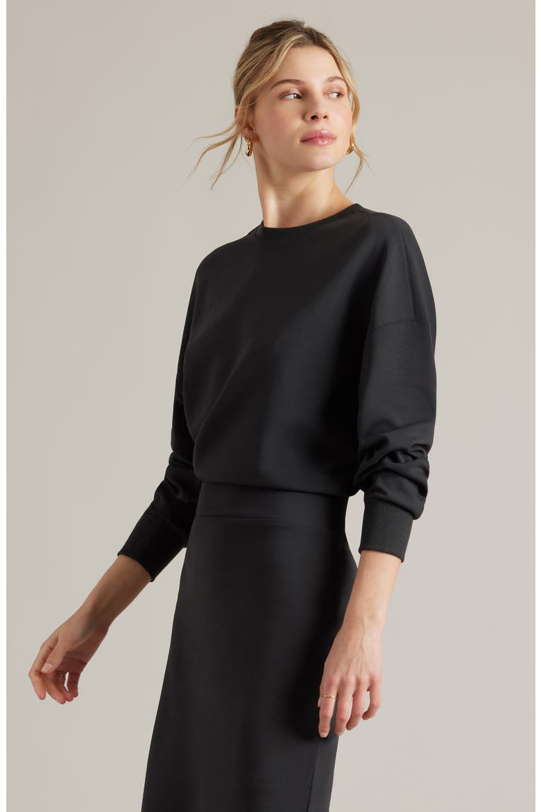 Dreamglow Long Sleeve Sweatshirt Dress, Alternate, color, BLACK HEATHER