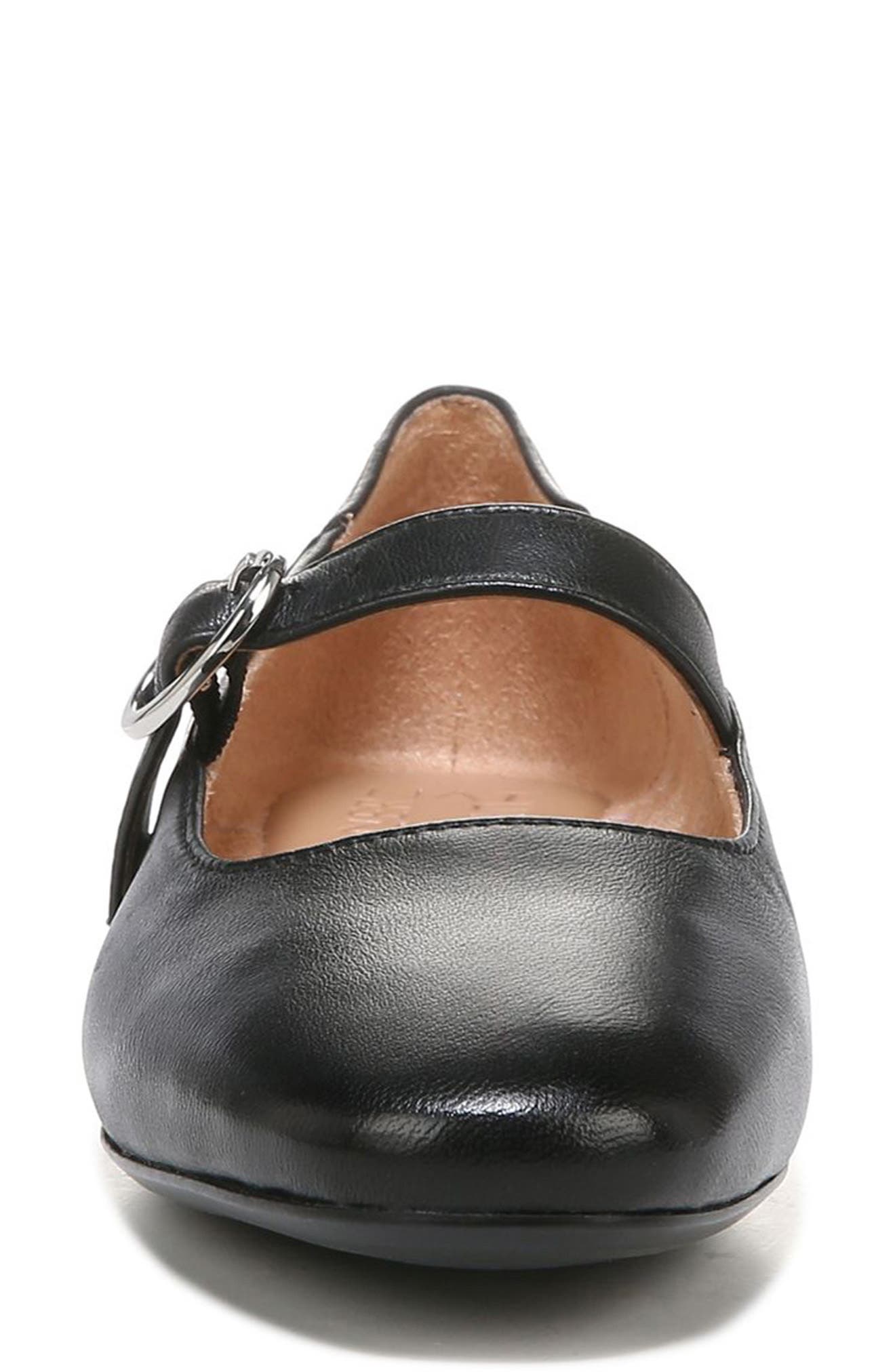 Naturalizer Kelly Mary Jane Flat, Alternate, color, Black Leather