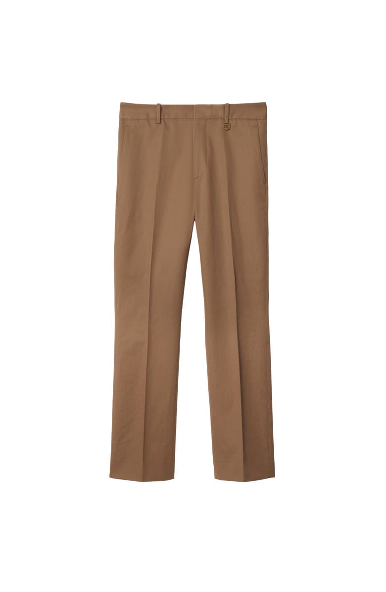 Burberry Gabardine Tailored Trousers, Alternate, color, Warm Cocoa