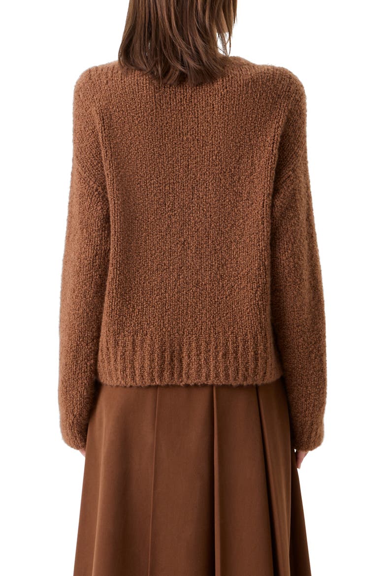 Cashmere & Silk Bouclé Sweater, Alternate, color, VICUNA