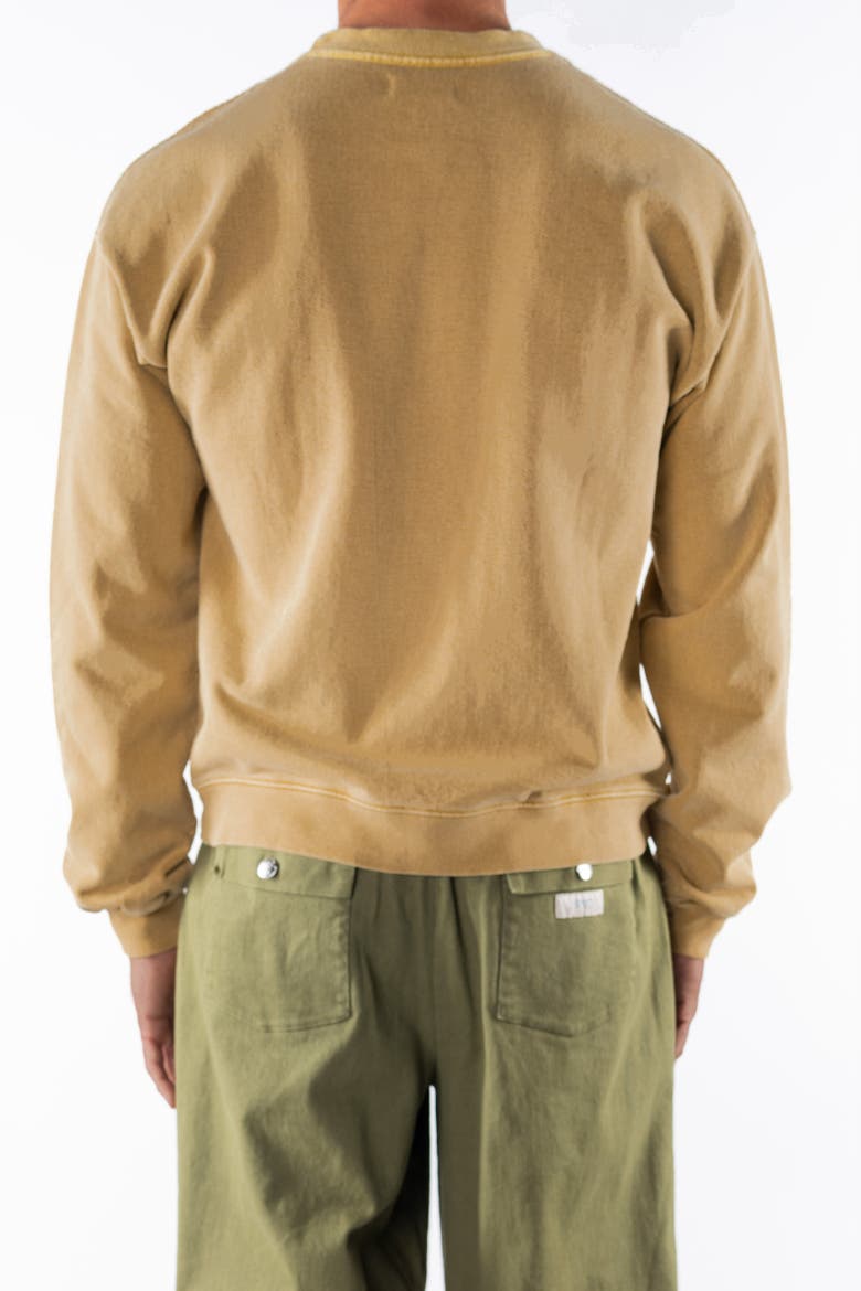 Gender Inclusive Post Surf Crew Sweatshirt, Alternate, color, Sunrise Yellow