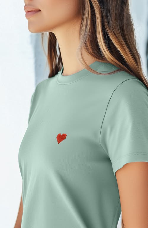 Dalix Womens Pixel Heart Jersey Relaxed Tee